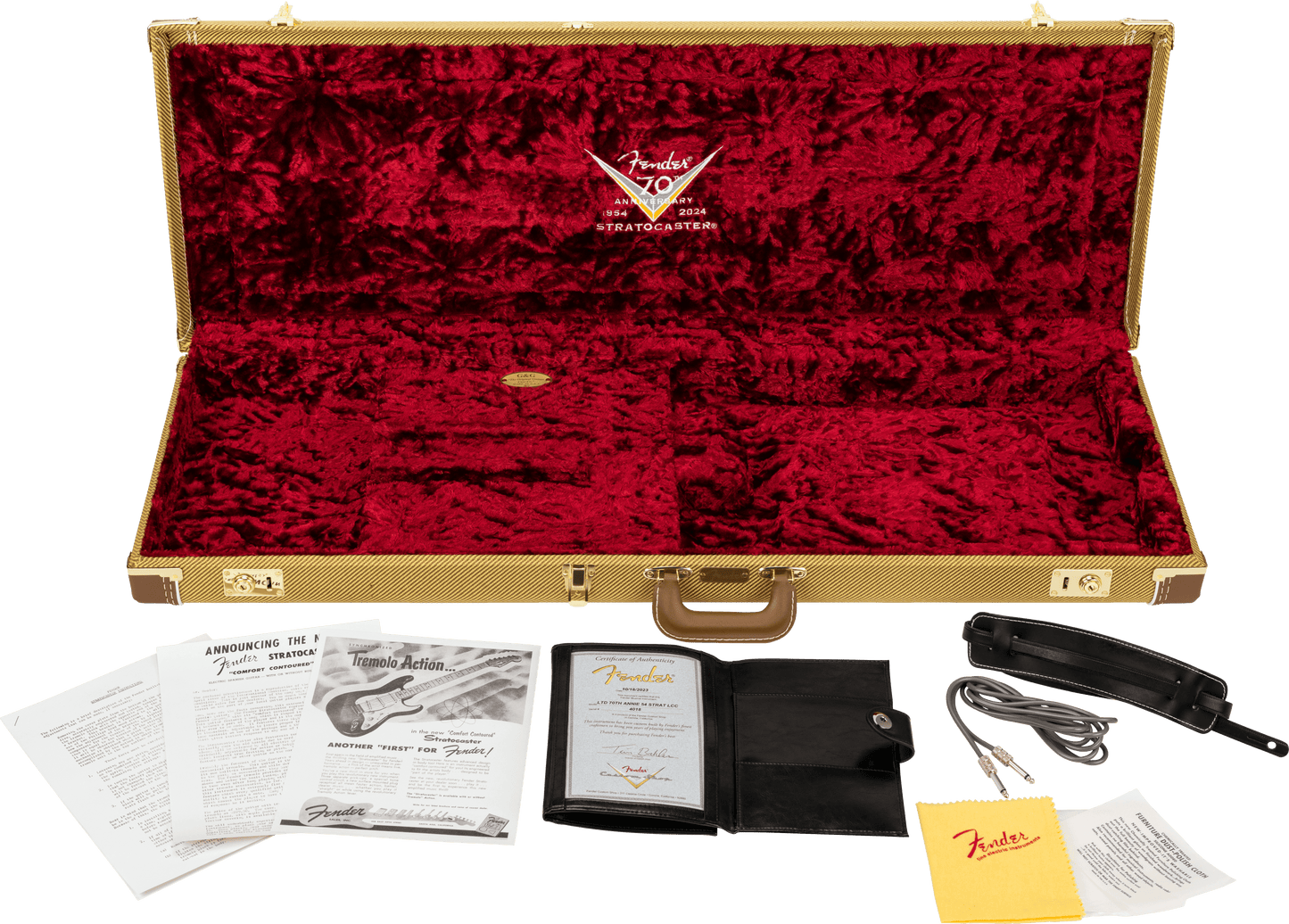 Limited Edition 70th Anniversary 1954 Stratocaster® NOS, 1-Piece Quartersawn Maple Neck Fingerboard, Wide-Fade 2-Color Sunburst