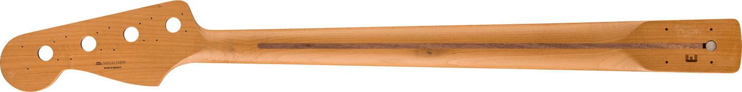 Satin Roasted Maple Jazz Bass® Neck, 20 Jumbo Frets, 12", Maple, Flat Oval Shape